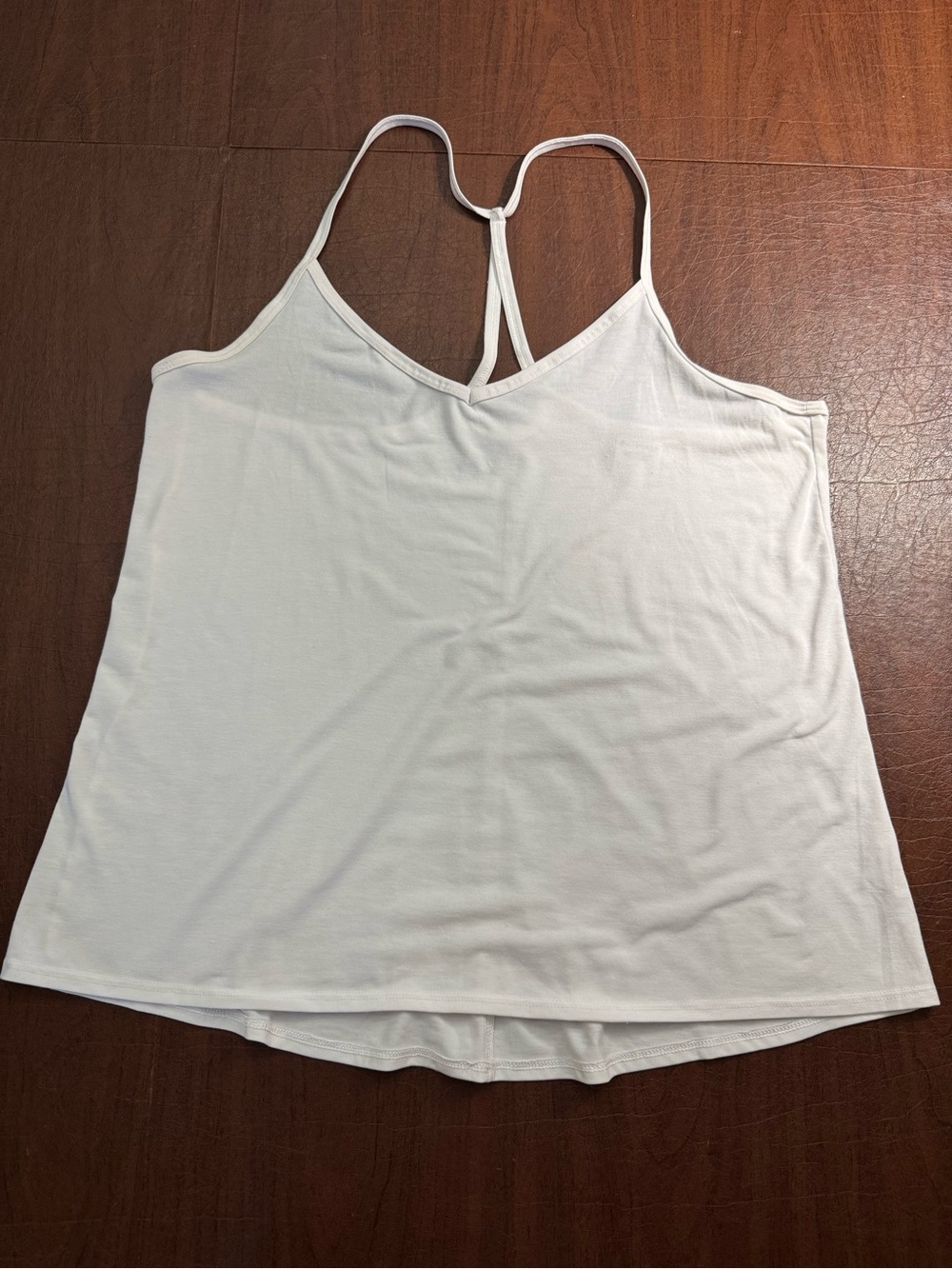 Athleta White T- Strap Tank Top